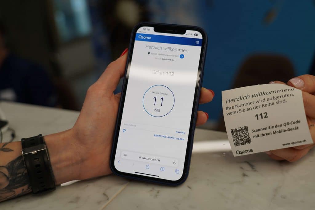 Qsome MyTurn at Permanence Marktplatz Oerlikon: Mobile Queue Management