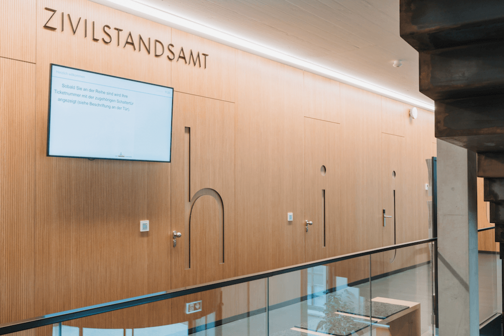Qsome Schaffhausen Town Hall Customer Information Screen